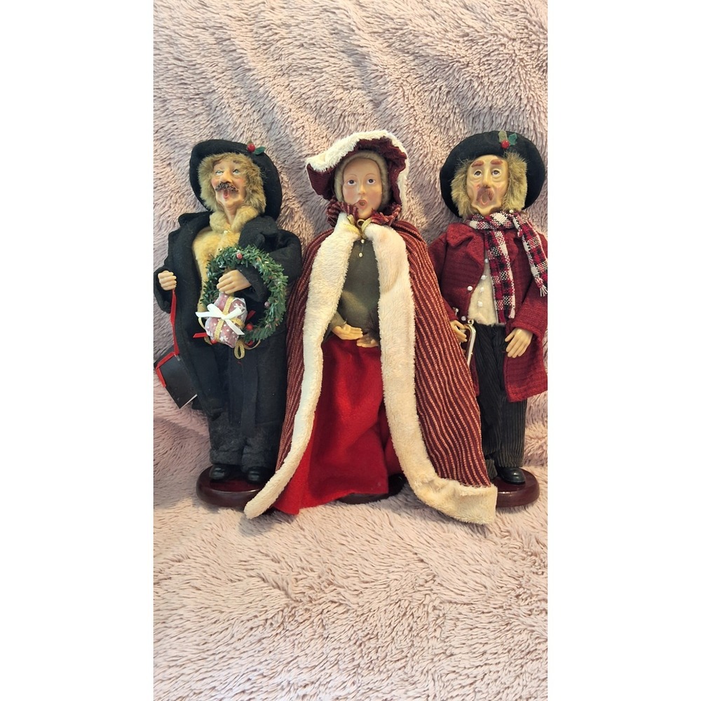 Vintage Set of 3 Christmas Carolers  Christmas Tree Shops Caroler Figures